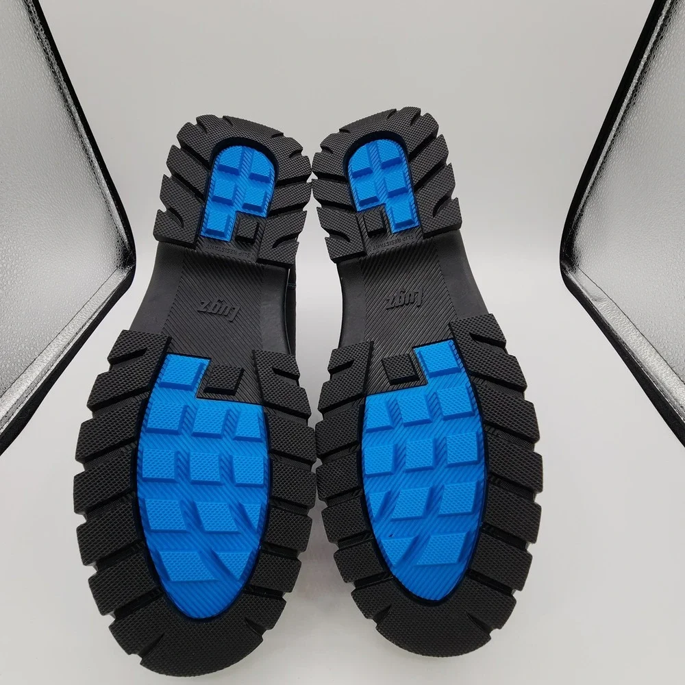 Lugz x Psychworld Ridgeline Chukka Boots Mens 12 Black & Blue Lace Up NEW in Box